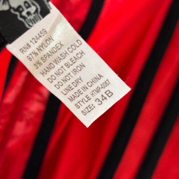 Morbid Threads Y2K Red & Black Corset Sz 34B - Picture 9 of 13
